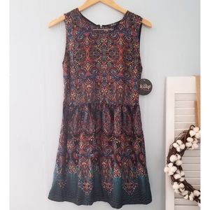 3 for $10 Colorful zipper back detail dress